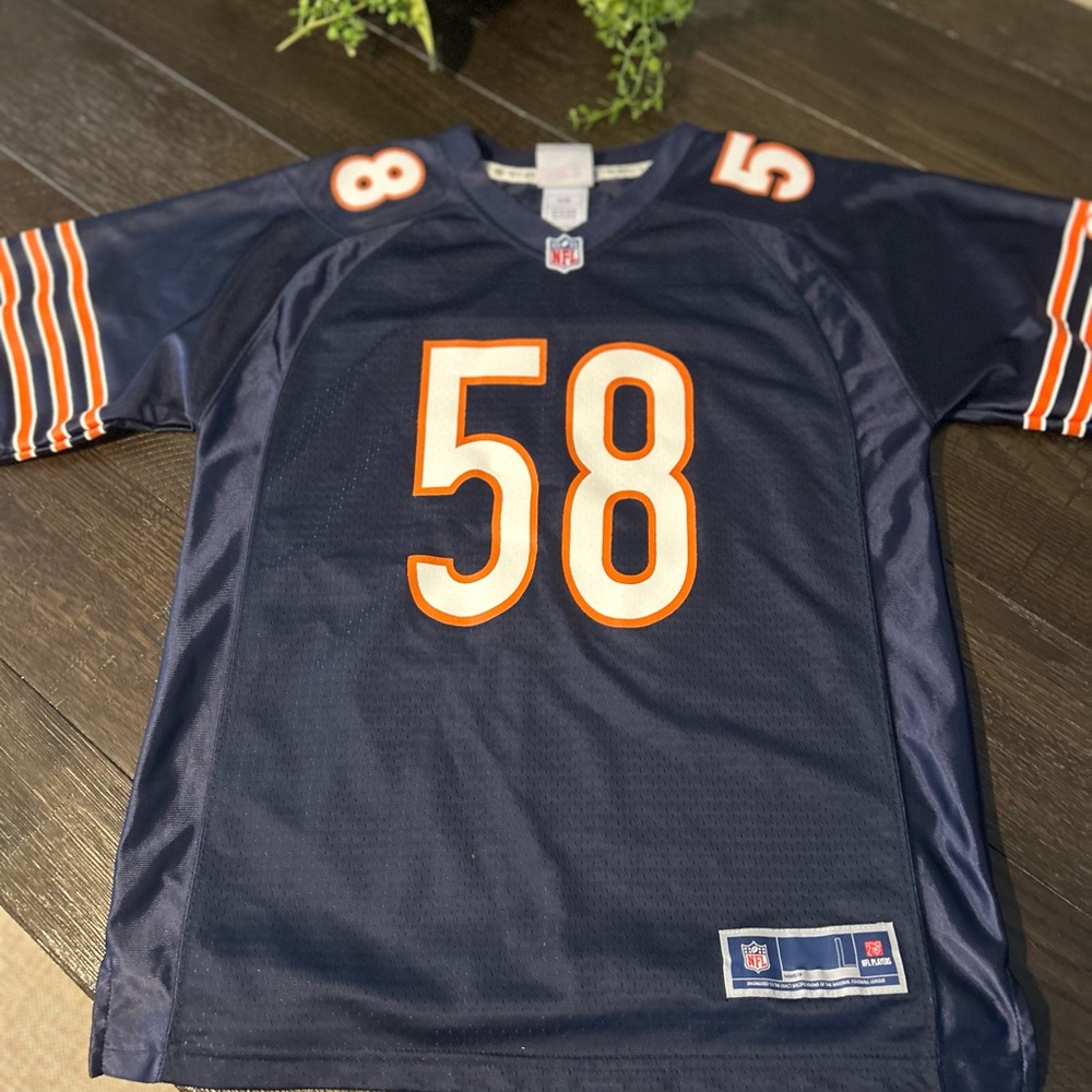 NFL Boys' Chicago Bears Navy & Orange #58 (Smith) Football Jersey YL